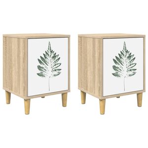 vidaXL &Eacute;jjeliszekr&eacute;ny HANAU 2 db Sonoma T&ouml;lgy 36 x 33 x 50 cm