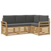 vidaXL &Uuml;lőgarnit&uacute;r&aacute;k 4 pcs Feh&eacute;r &eacute;s Antracitsz&uuml;rke 190 x 130,5 x 73 cm