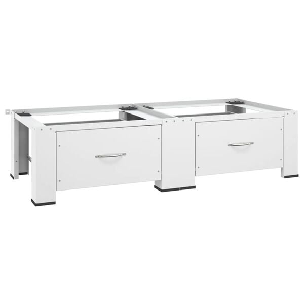 vidaXL feh&eacute;r dupla mos&oacute;- &eacute;s sz&aacute;r&iacute;t&oacute;g&eacute;p &aacute;llv&aacute;ny fi&oacute;kkal