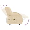 vidaXL 4 személyes krém szövet dönthető masszázsfotel pohártartóval
