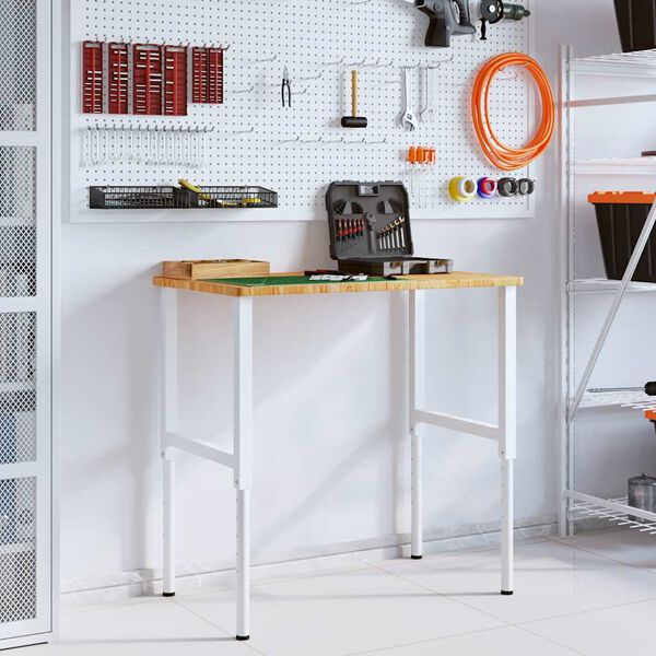 vidaXL vil&aacute;gosbarna n&eacute;gysz&ouml;gű t&ouml;lgyfa munkaasztal 100x60x(71,5-98) cm