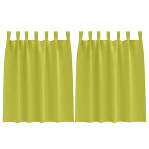 vidaXL Fekete F&uuml;gg&ouml;ny Gyűrűkkel 2 pcs Z&ouml;ld 140 x 140 cm Poli&eacute;szter