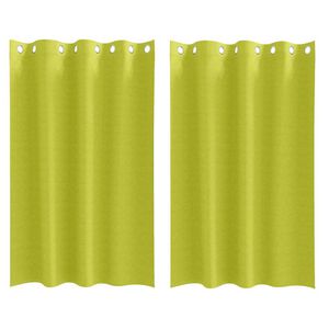 vidaXL Fekete F&uuml;gg&ouml;ny Gyűrűkkel 2 pcs Z&ouml;ld 175 x 140 cm Poli&eacute;szter