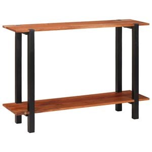 vidaXL Konzolasztal polcokkal Barna &eacute;s fekete 110 x 30 x 75 cm