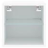 vidaXL 2 db fehér falra szerelhető TV-szekrény LED-ekkel 30x28,5x30 cm