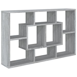 vidaXL sz&uuml;rke sonoma sz&iacute;nű szerelt fa fali polc 85x16x52,5 cm