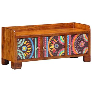 vidaXL Cipőszekr&eacute;ny t&aacute;rol&oacute;val Soksz&iacute;nű 90 x 35 x 40 cm T&ouml;m&ouml;r Ak&aacute;cfa