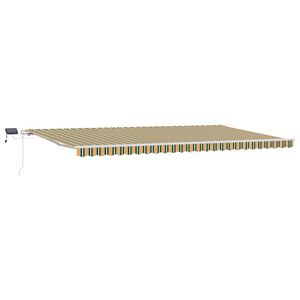 vidaXL Beh&uacute;zhat&oacute; napellenző Z&ouml;ld &eacute;s s&aacute;rga 600 &times; 300 cm