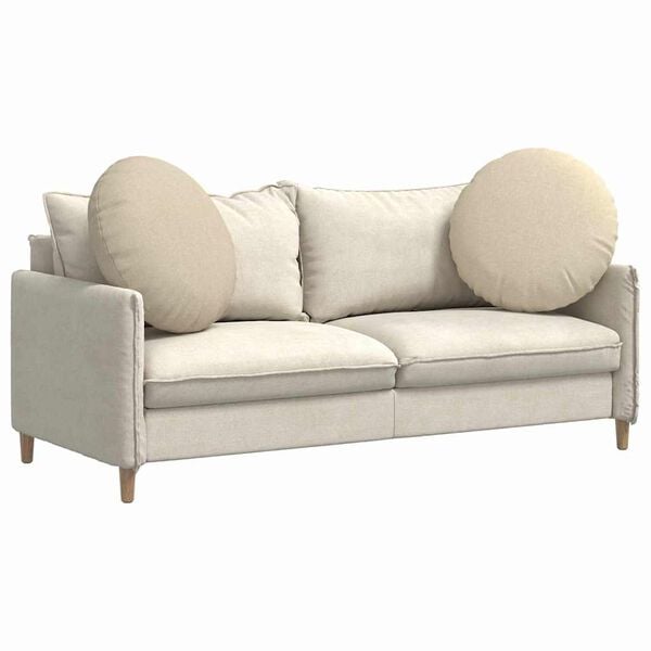 vidaXL &Uuml;lőp&aacute;rn&aacute;k 2 pcs Kr&eacute;m &Oslash;60 x 21 cm sz&ouml;vet