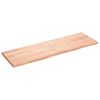 vidaXL vil&aacute;gosbarna kezelt t&ouml;m&ouml;r fa f&uuml;rdőszobai pult 160x50x(2-4) cm