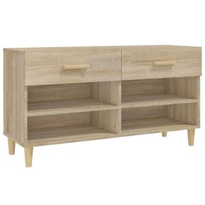 vidaXL sonoma-t&ouml;lgysz&iacute;nű szerelt fa cipőszekr&eacute;ny 102x35x55 cm