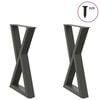vidaXL 2 db antracitsz&uuml;rke ac&eacute;l &eacute;tkezőasztall&aacute;b 60x(72-73,3) cm
