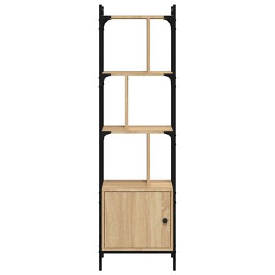 vidaXL sonoma tölgy szerelt fa könyvespolc ajtóval 44,5x30x154,5 cm