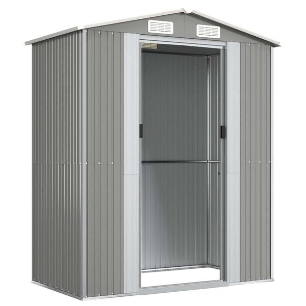 vidaXL világosszürke horganyzott acél kerti fészer 192x108x223 cm