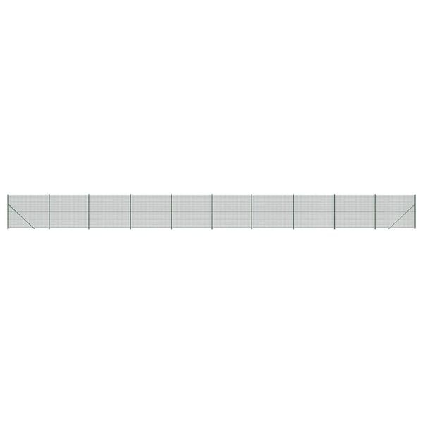 vidaXL z&ouml;ld dr&oacute;th&aacute;l&oacute;s ker&iacute;t&eacute;s illesztőperemmel 1,4x25 m