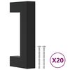 vidaXL 20 db fekete rozsdamentes ac&eacute;l szekr&eacute;nyfoganty&uacute; 64 mm