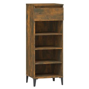 vidaXL f&uuml;st&ouml;s t&ouml;lgy sz&iacute;nű szerelt fa cipőtart&oacute; 40x36x105 cm