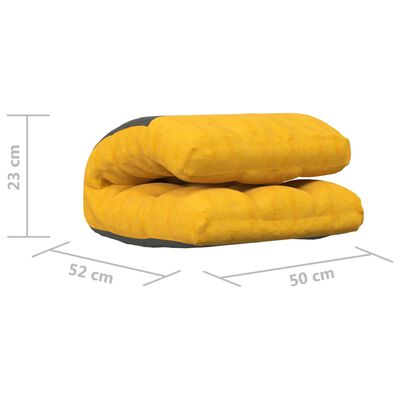 vidaXL mustársárga szövet összecsukható matracszék