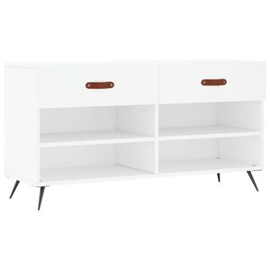 vidaXL feh&eacute;r szerelt fa cipőpolc 102x35x55 cm