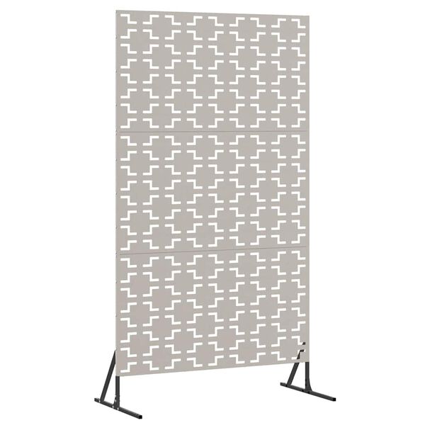 vidaXL Mag&aacute;nszf&eacute;ra K&eacute;pernyő Sz&uuml;rke 100 x 50 x 180 cm Időj&aacute;r&aacute;s&aacute;ll&oacute; ac&eacute;l