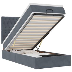 vidaXL Ottom&aacute;n &aacute;gykeret matracokkal s&ouml;t&eacute;t sz&uuml;rke 80x200cm b&aacute;rsony