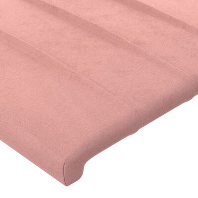 vidaXL rózsaszín bársony fejtámla szárnyakkal 147x23x118/128 cm