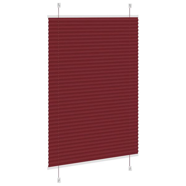 vidaXL plisz&iacute;rozott redőny Bordeaux piros 95x100 cm sz&ouml;vetsz&eacute;less&eacute;g