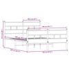 vidaXL sonoma tölgy színű fém ágykeret matrac nélkül 140 x 200 cm
