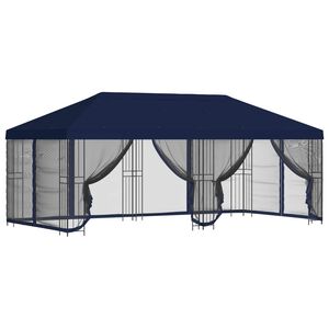 vidaXL Oldalfalas pavilon 6 x 3 m K&eacute;k Poli&eacute;szter &eacute;s ac&eacute;l 190 gsm