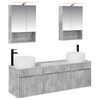 vidaXL F&uuml;rdőszobai Szekr&eacute;ny Szett 5 pcs Betonsz&uuml;rke 50 x 14,5 x 70 cm