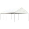 vidaXL feh&eacute;r polietil&eacute;n pavilon tetővel 8,92 x 4,08 x 3,22 m