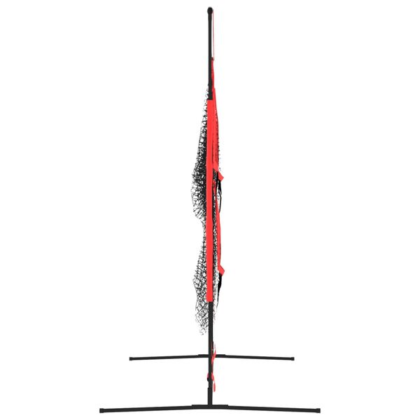 vidaXL hordozható fekete/piros poliészter baseballháló 183x105x183 cm
