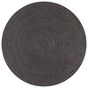 vidaXL sötétszürke kézzel font kör alakú jutaszőnyeg 90 cm