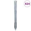 vidaXL 24 db horganyzott ac&eacute;l s&aacute;torszeg 22 cm &Oslash;20 mm