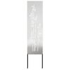 vidaXL Kertv&eacute;dő v&aacute;szon Vir&aacute;gos Ez&uuml;st 32 x 140 cm Rozsdamentes ac&eacute;l