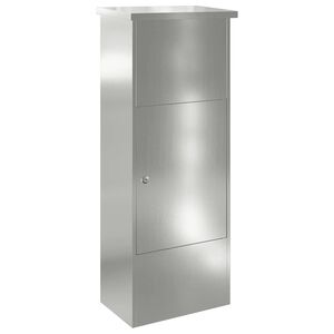 vidaXL Csomagz&aacute;r&oacute; doboz Fekete 44,5 x 29 x 110,5 cm Horganyzott ac&eacute;l