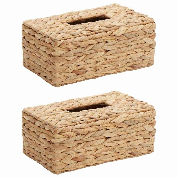 vidaXL Zsebkendődoboz Fedelek 2 pcs V&iacute;zi j&aacute;cint 27.5 x 16.5 x 14 cm