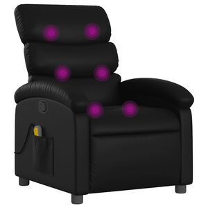 vidaXL fekete műbőr d&ouml;nthető massz&aacute;zsfotel