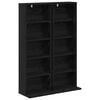 vidaXL CD szekr&eacute;ny 2 db Fekete T&ouml;lgy 33 x 23,5 x 97,5 cm Szerelt Fa