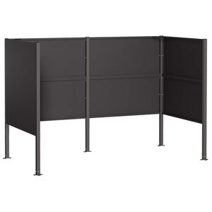 vidaXL Kuk&aacute;sl&aacute;da k&eacute;pernyő 167 x 85 x 113 cm Ac&eacute;l Fekete