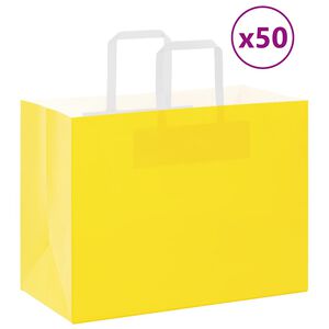 vidaXL 50 db s&aacute;rga pap&iacute;rzacsk&oacute;k foganty&uacute;kkal 32x17x25 cm