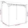 vidaXL kr&eacute;msz&iacute;nű sz&ouml;vet &eacute;s ac&eacute;l pavilon 2 x 2,3 m 180 g/m&sup2;