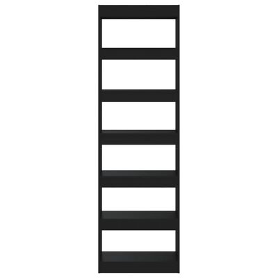 vidaXL fekete könyvszekrény/térelválasztó 60 x 30 x 198 cm