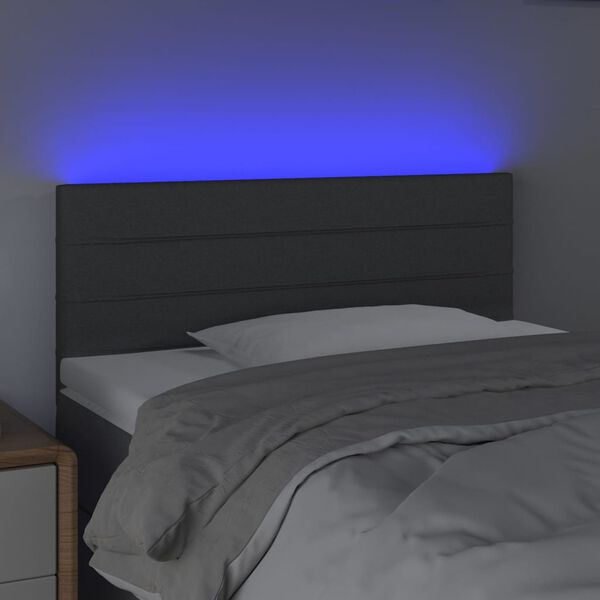 vidaXL s&ouml;t&eacute;tsz&uuml;rke sz&ouml;vet LED-es fejt&aacute;mla 80 x 5 x 78/88 cm