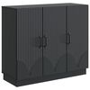 vidaXL Sz&eacute;f Fekete 89 x 34,5 x 77 cm Szerelt Fa