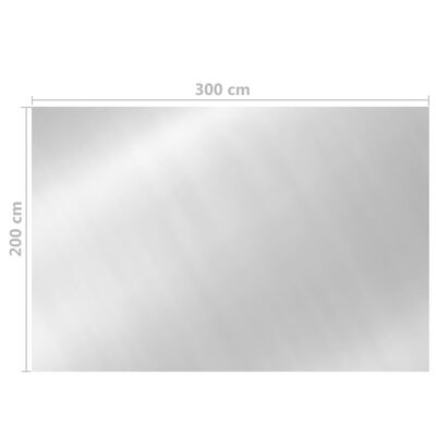 vidaXL ezüst polietilén medencetakaró 300 x 200 cm