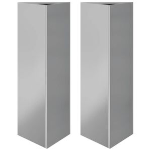 vidaXL 2 db horganyzott ac&eacute;l h&aacute;romsz&ouml;g alak&uacute; kerti &uuml;ltető 30x26x75 cm