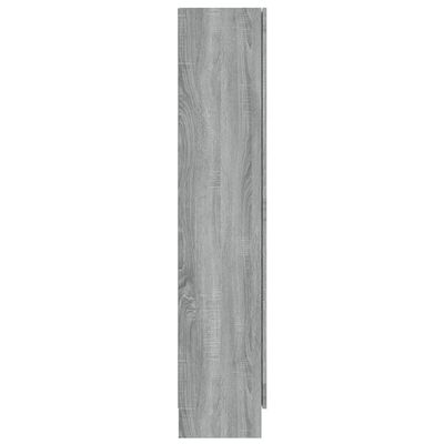 vidaXL szürke sonoma színű szerelt fa vitrinszekrény 82,5x30,5x150 cm