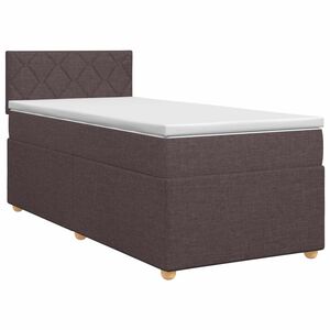 vidaXL Boxspring &aacute;gy matraccal S&ouml;t&eacute;t Barna 80 x 200 cm Sz&ouml;vet