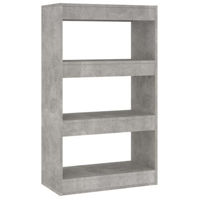 vidaXL betonszürke forgácslap könyvszekrény/térelválasztó 60x30x103 cm